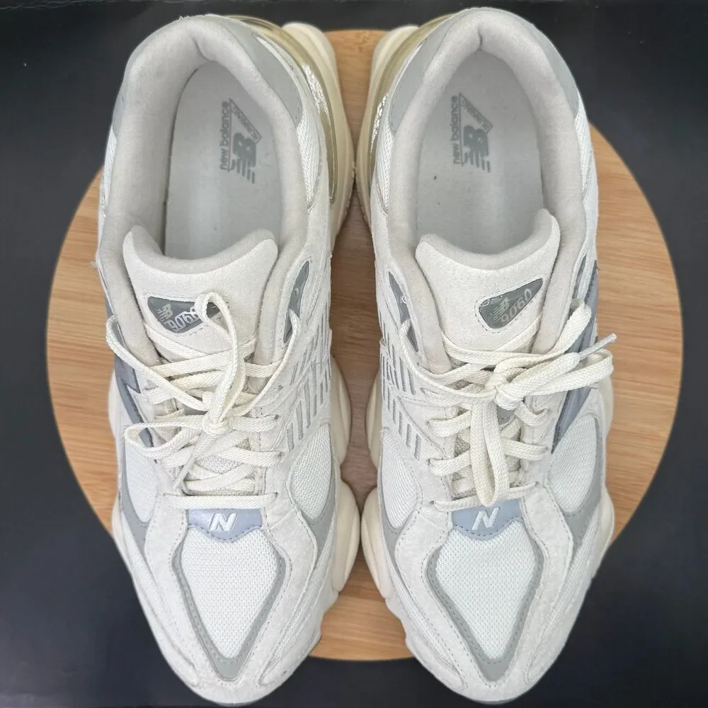 New Balance Men's Athletic Sneakers in Light Gray and White